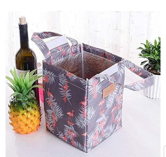 Thermal Insulated Travel Lunch/Tiffin Storage Bag with velcro for office ,College and School