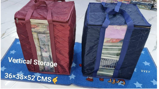 Vertical Storage Bag with Transparent Front