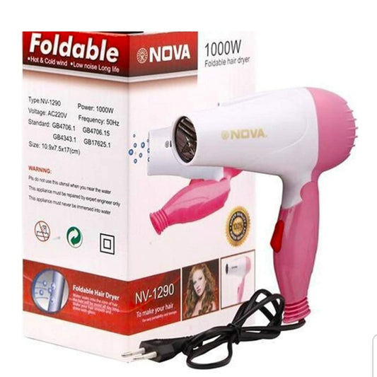 Nova Professional Foldable Hair Dryer - 1000W