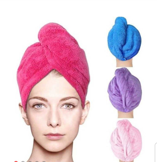 Quick Turban Hair-Drying Absorbent Magic Microfiber Towel for Women Hair Wrap