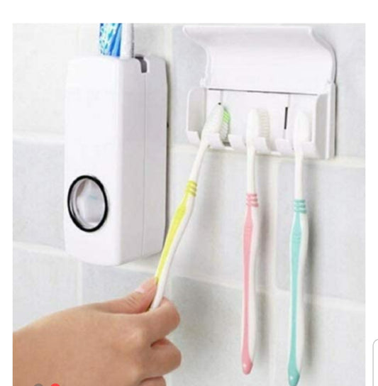 Hands Free Wall Mounted Plastic Dust Proof Automatic Toothpaste Dispenser