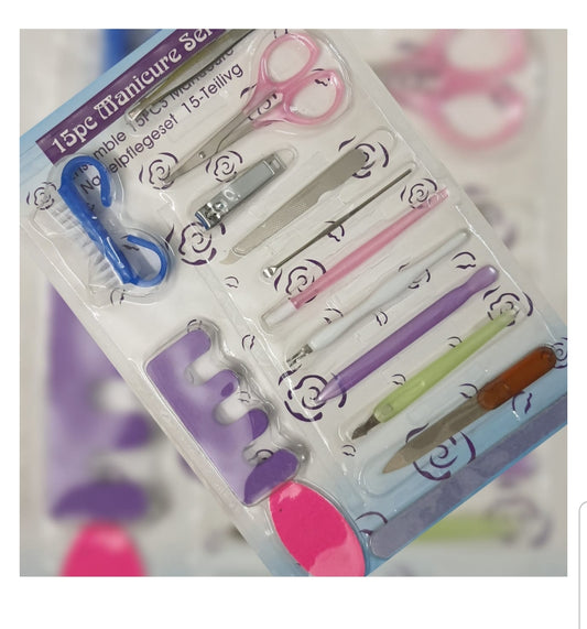 15 Pcs Manicure Kit For Girls & Wonen