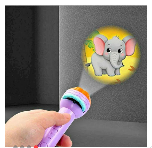 Slide Projector Flashlight Torch with 3 Image Reels for Kids, Infants & Toddler