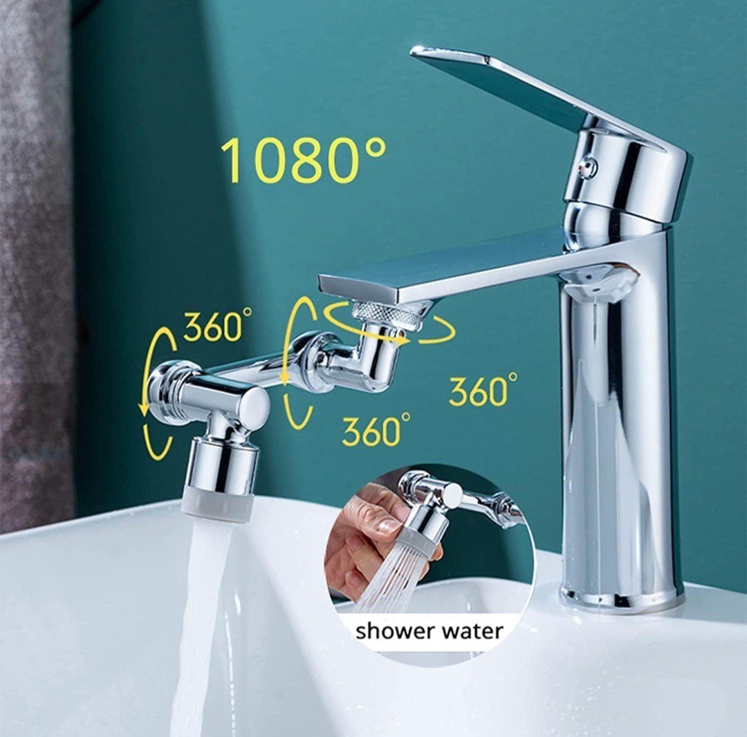 1080° Swivel Faucet Aerator Rotatable Multi-Functional Extension Faucet for Taps