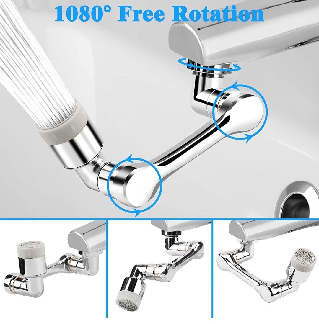 1080° Swivel Faucet Aerator Rotatable Multi-Functional Extension Faucet for Taps