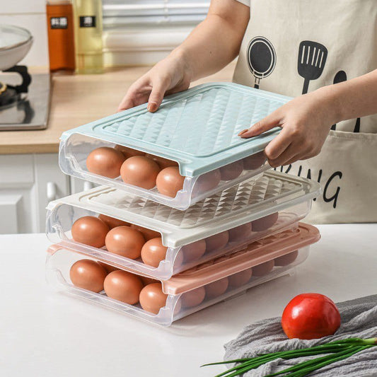 18 Eggs Auto Scrolling Egg Storage Heavy Acrylic Tray with Lid