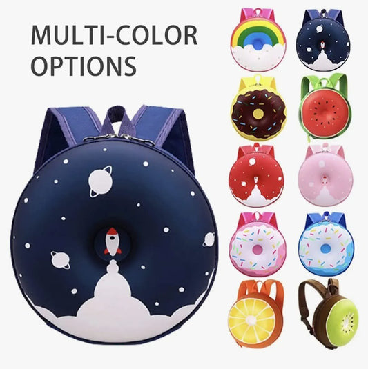 Donut Schoolbag Backpack for Toddlers and Children - Plush Preschool Shoulder Bag