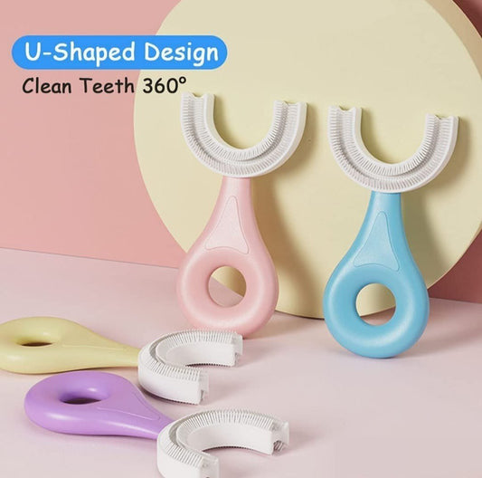 U-Shaped Silicone Toothbrush - for Kids