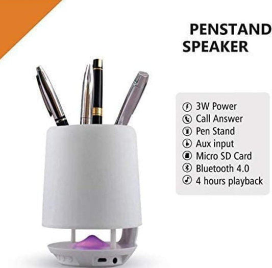 Wireless Bluetooth Speaker with Changing LED Light and Pen Stand