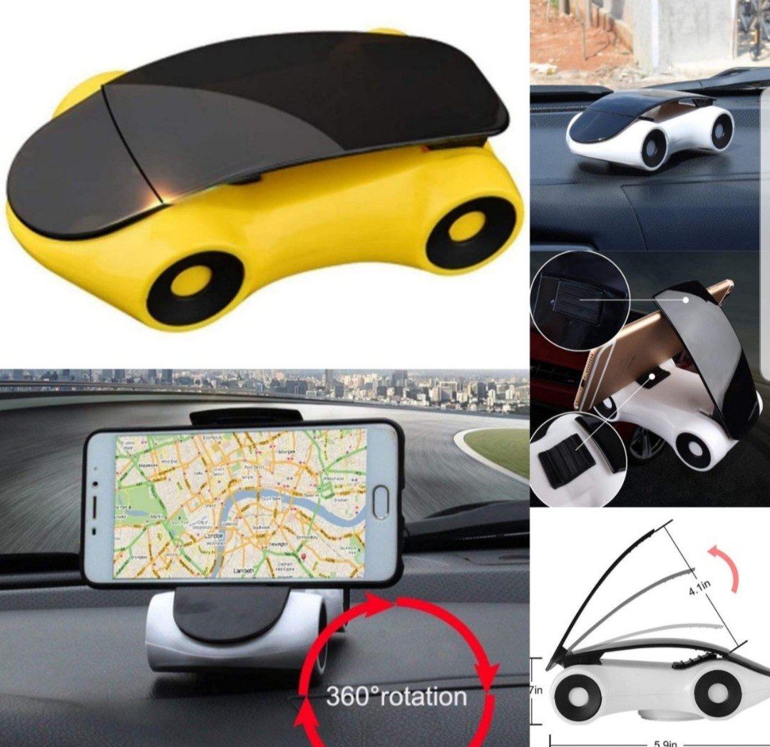 Posh Creative Car Shape - 360° Rotating Car Mount Mobile Holder for Windscreen, Dashboard and Table Desk
