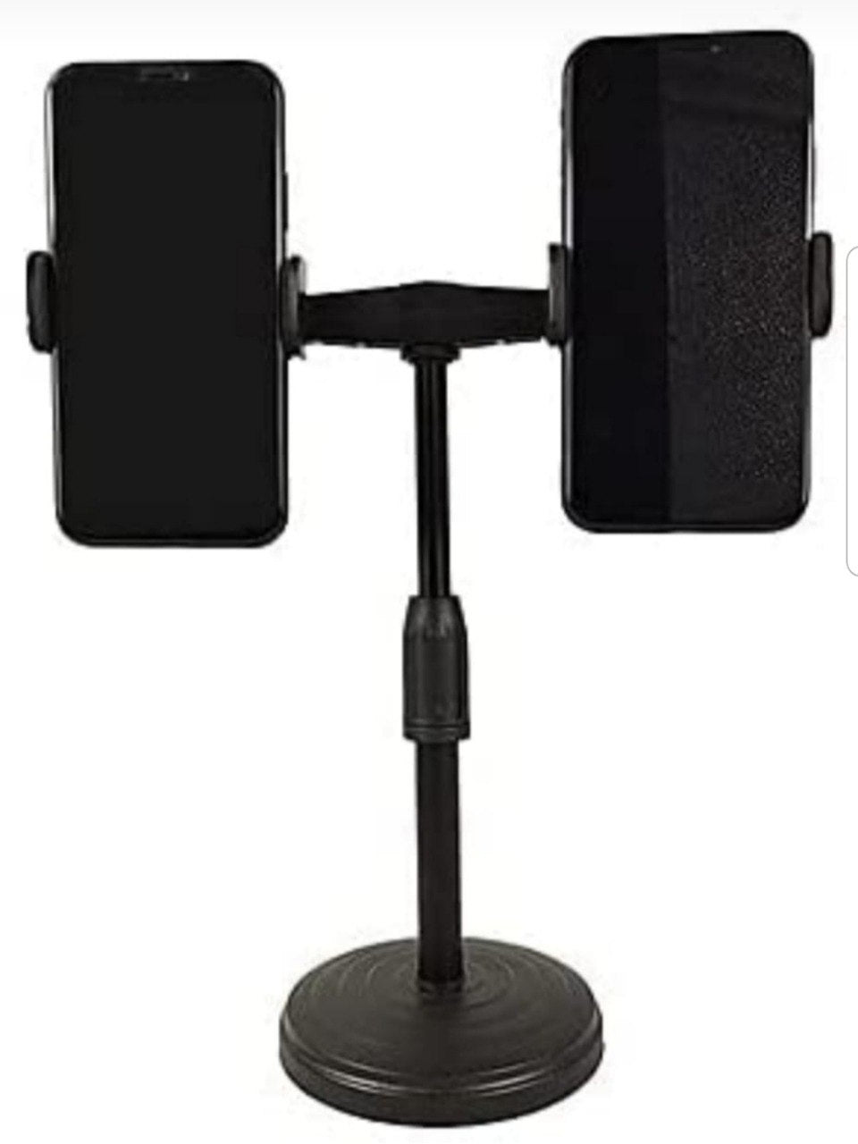 Live Dual Clip Broadcast & Microphone Stand - 2 Mobile Holder - Best Multipurpose Utility