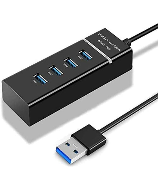 Portable mini 4 USB 3.0 Ports with High-Speed 5 Gbps Hub with LED Indicator