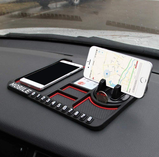Universal Anti-Slip Car Dashboard Mat & Mobile Phone Holder Mount Rubber Pad