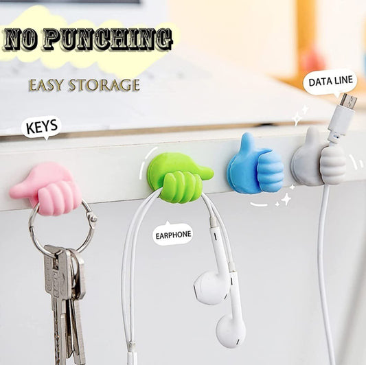Cute and Creative Soft Silicon Self-adhesive Thumb Hook- Set of 2