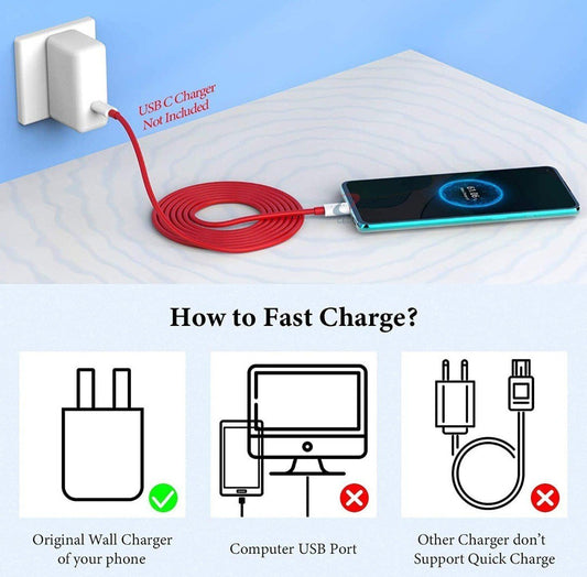 65W Fast Charging - 6.5A Type-C to Type-C Data Sync Fast Charging Cable