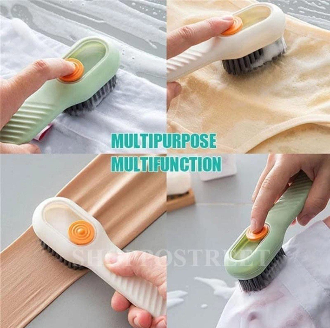 Soap Dispensing Cleaning shoe Brush with Handle
