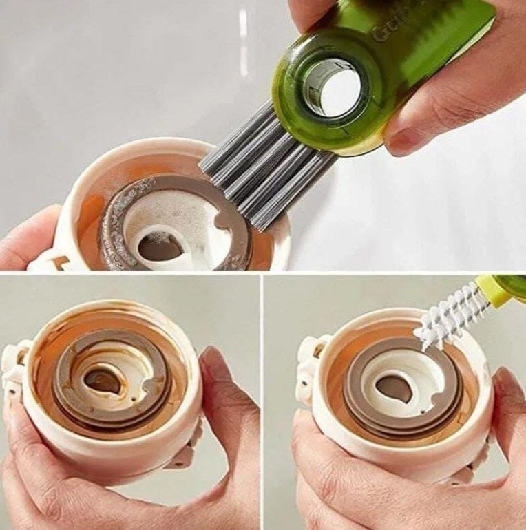 3 in 1 Cup Lid Gap Cleaning Brush