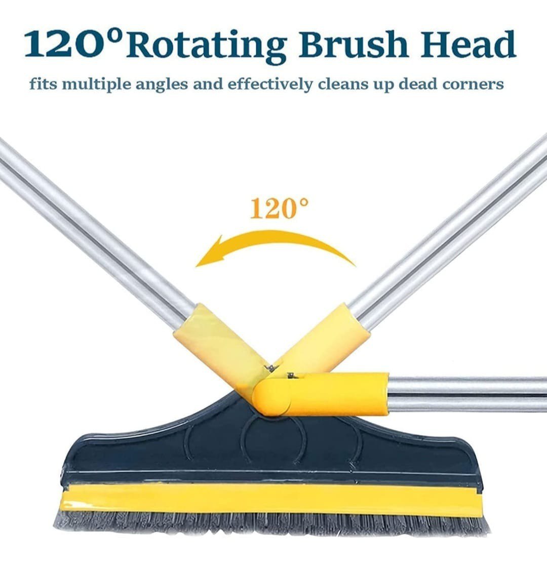 120 Degree Triangular Rotating Brush Head with Long Handle