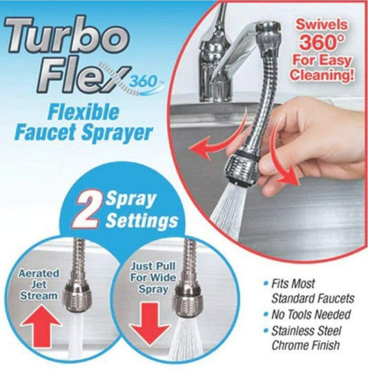 Turbo Flex 360 Flexible Stainless Steel Tap Extension