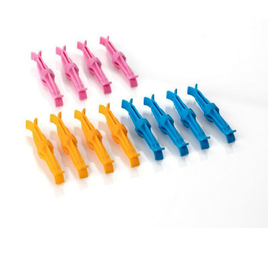 Plastic Double Sided Clothes Hanging Clips - Set of 12