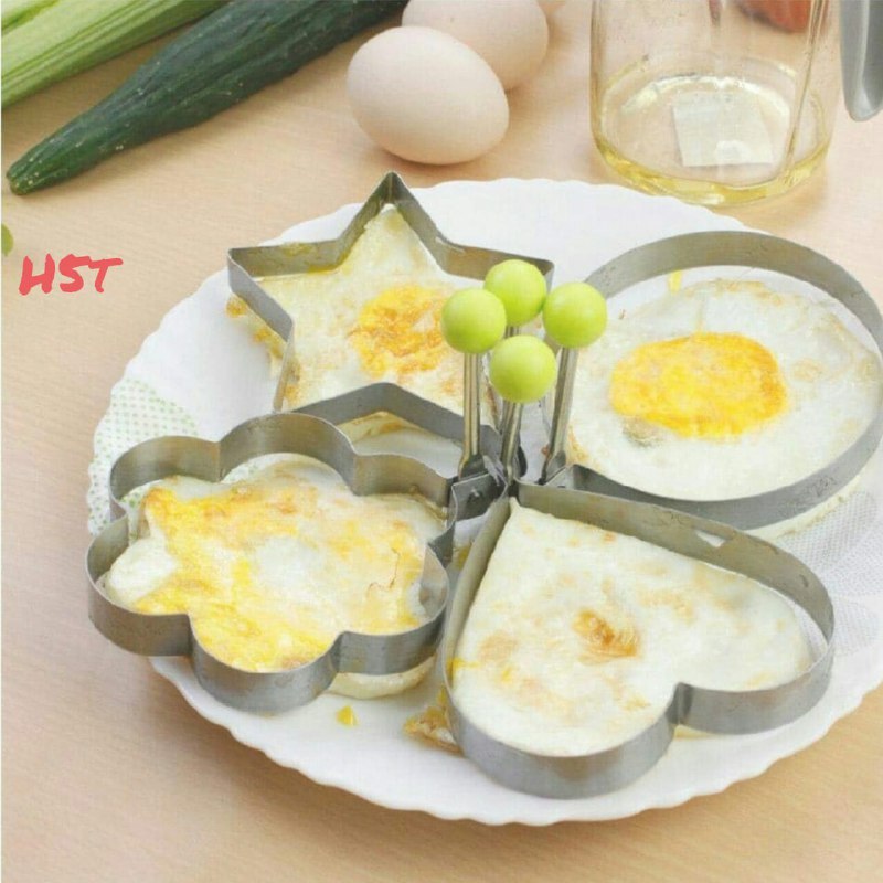 Stainless Steel Egg Moulds in Different Shapes set of 4