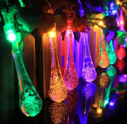 E-Tail Multicolor Waterdrop Decorative 14 LED String Lights