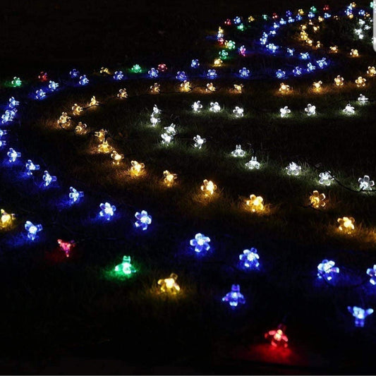 Silicone Flower Fairy String Lights - 24 LEDs 10 Mtrs - Best for Indoor Outdoor Decoration