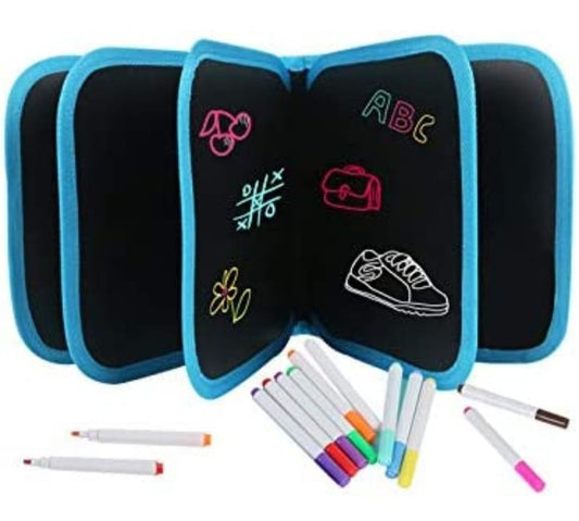 Erasable Doodle Slate for Kids with Colorful Sketch Pens - Best For Creative Kids