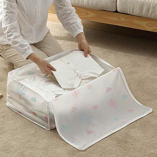 Rectangular Quilts Storage Bag Portable Clothing-  Flowers Design - Random Prints - Big Size Dimensions :  (70x 50 x 25 cms)