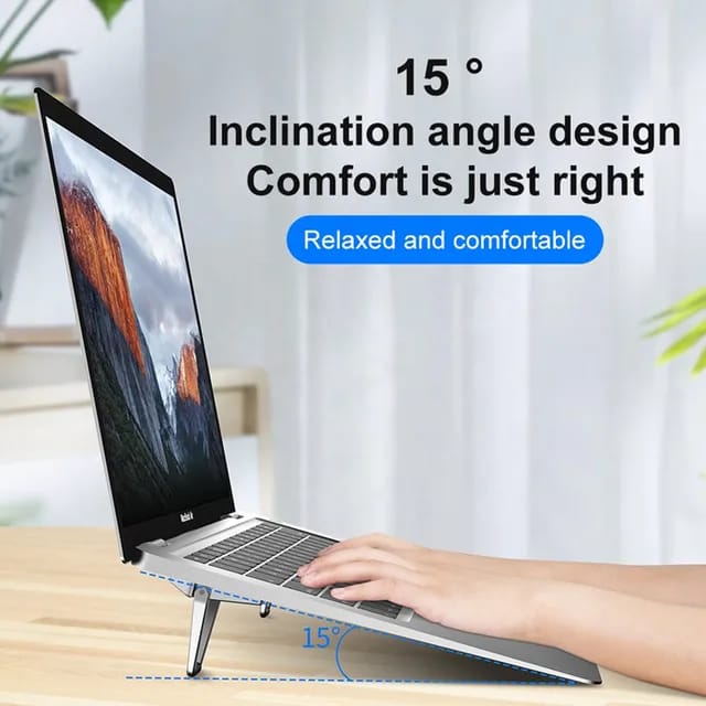 Anti-Slip Shield Design Foldable Portable Laptop Stand* - Ergonomic Lightweight - Best Utility Item