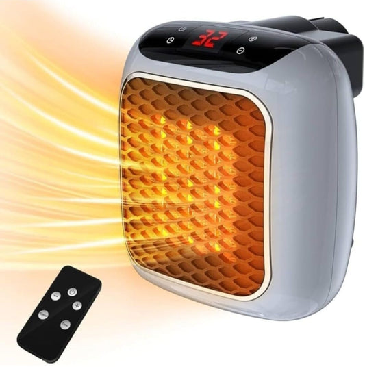 Portable Electric Wall Plug-In Room Heater* With Adjustable Thermostat and Timer -