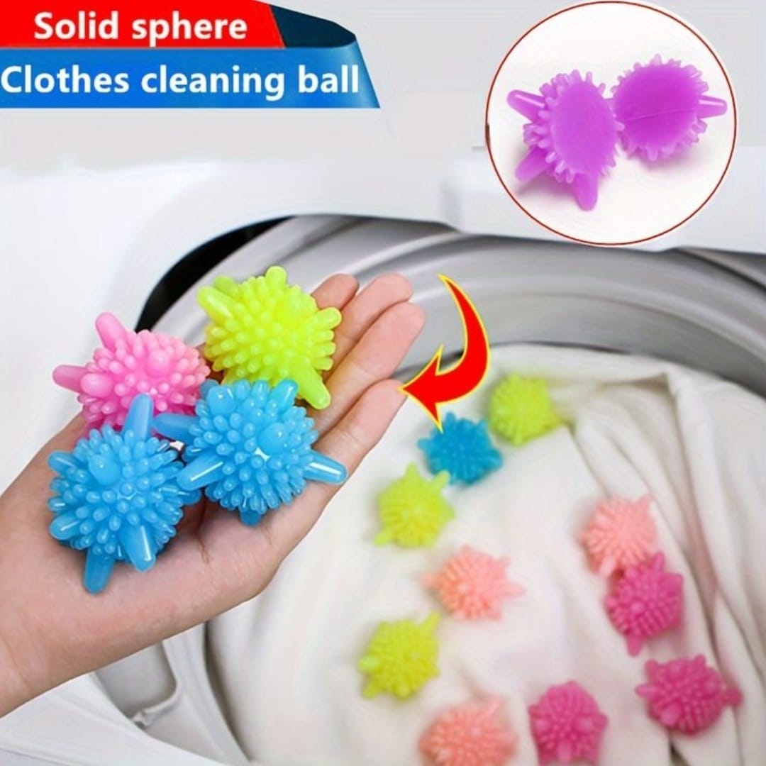 Anti-Winding Silicon Washer Dryer B_alls - Best Imported Quality - (Pack of 4)