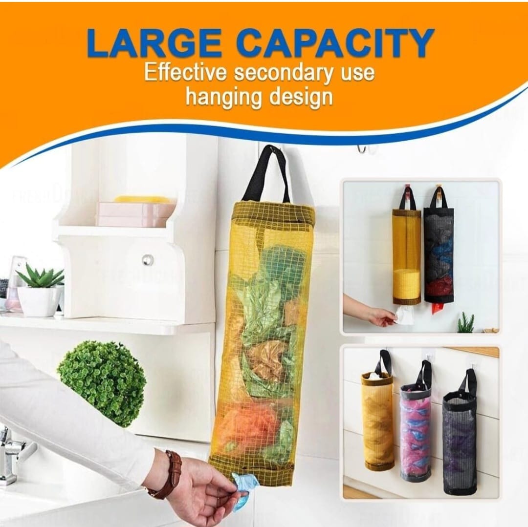 Plastic Carry Bag Garbage Bag Dispenser, Plastic Cover Storage, Polythene Bag Stand - Ideal for Home & Kitchen