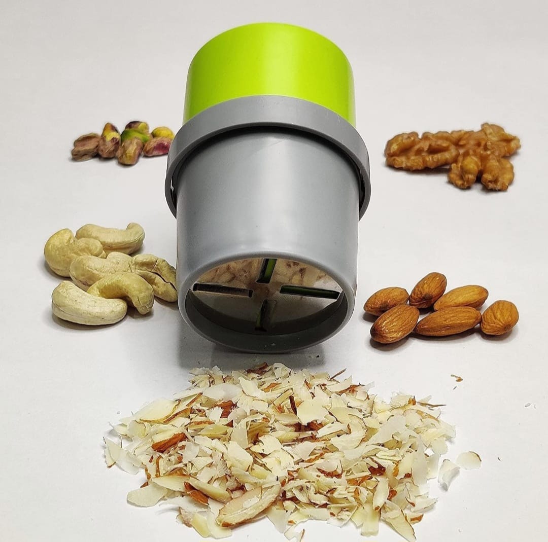 Dry Fruit Cutter, Slicer, Grinder, Chocolate Cutter and Butter Slicer with 3 in 1 Blade for Almonds, Cashews