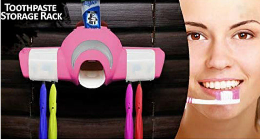 Automatic Toothpaste Dispenser with Tooth Brush Holder